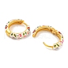 Rack Plating Brass Hoop Earrings EJEW-C102-46G-07-2