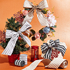 AHADERMAKER 3 Rolls 3 Colors Polyester Striped Ribbons OCOR-GA0001-87-5
