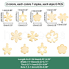   84Pcs 14 Style 201 Stainless Steel Pendant STAS-PH0004-28-2