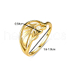 Fashionable S925 Sterling Silver Leaf Ring for Women BI1631-1-5