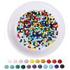GOMAKERER 21 Strands 21 Colors Opaque Solid Color Glass Beads Strands EGLA-GO0001-03-1