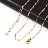 Ion Plating(IP) 304 Stainless Steel Cable Chain Necklace STAS-T040-PJ205-45-1