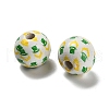 St. Patrick's Day Series Printed Schima Wood European Beads WOOD-V002-01B-2