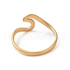 Ion Plating(IP) 201 Stainless Steel Wave Finger Ring for Women RJEW-J051-04G-3