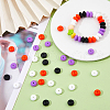 DICOSMETIC 80Pcs 4 Styles Rondelle Food Grade Eco-Friendly Silicone Beads SIL-DC0001-68A-5