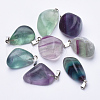 Natural Fluorite Pendants G-S282-14-1