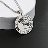 201 Stainless Steel Pendant Necklaces with Alloy Box Chain WGA45A6-01-1