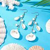 304 Stainless Steel Shell Shape Dangle Earrings EJEW-JE06382-4