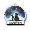 Mother's Day Theme Wooden Pendants FIND-Z031-01D-1