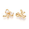Brass Micro Pave Cubic Zirconia Charms KK-N261-92B-G-2