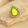 304 Stainless Steel Enamel Finger Rings for Women RJEW-Z096-01G-01-1