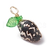 Natural Sea Shell Copper Wire Wrapped Pendants PALLOY-JF03610-04-4
