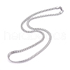 Men's 304 Stainless Steel Diamond Cut Cuban Link Chain Necklaces NJEW-G340-11P-2