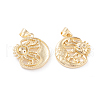 Brass Micro Pave Clear Cubic Zirconia Pendants ZIRC-L093-64G-2