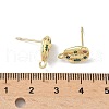 Brass Micro Pave Cubic Zirconia Stud Earring Findings KK-U075-01C-04G-3