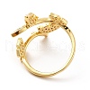 Clear Cubic Zirconia Butterfly Open Cuff Ring KK-H439-25G-3