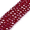 Electroplate Glass Beads Strands EGLA-A044-P4mm-A02-1