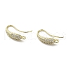 Brass Micro Pave Cubic Zirconia Earring Hooks KK-C048-14E-G-1