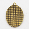 Tibetan Style Zinc Alloy Pendant Cabochon Settings X-TIBEP-M004-01AB-NR-2