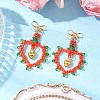 Glass Seed Beads Dangle Stud Earrings EJEW-MZ00396-03-1