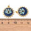 304 Stainless Steel Enamel Pendants STAS-U061-35G-03-3