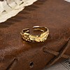 Textured 304 Stainless Steel Open Cuff Rings RJEW-R014-03G-03-3