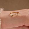 Wave Shaped 925 Sterling Silver Micro Pave Clear Cubic Zirconia Finger Rings FS-WG6021D-07-3