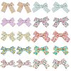 Gorgecraft 20Pcs 10 Colors Flower/Tartan Pattern Cloth Bowknot for Costume Ornaments FIND-GF0004-73-1