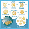 48Pcs 6 Styles Rack Plating Iron Filigree Joiners IFIN-TA0001-65-3