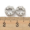 Brass Cubic Zirconia Spacer Beads KKB-L215-029C-P-2