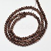 Faceted Rondelle Transparent Painted Glass Beads Strands DGLA-J001-C03-4mm-2