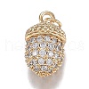 Autumn Theme Brass Micro Clear Cubic Zirconia Pendants ZIRC-F120-081G-1