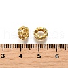 Brass Micro Pave Cubic Zirconia European Beads KK-C106-12G-2