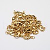 PVD Vacuum Plating Brass Lobster Claw Clasps for Jewelry Necklace Bracelet Making KK-I599-10mm-G-RS-2