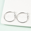 Tarnish Resistant 201 Stainless Steel Hoop Earrings EJEW-F188-24P-A-4