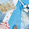 Olycraft 168Pcs Tortoise & Mermaid & Anchor & Dolphin & Coconut Tree Alloy Cabochons MRMJ-OC0002-62-5