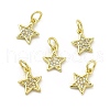 Brass Micro Pave Cubic Zirconia Charms KK-E068-VB248-2