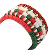 6Pcs Christmas Theme Polymer Clay Heishi Beads & Glass Seed Beaded Stretch Bracelets Set BJEW-TA00539-3
