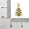 Brass Glass Charms KK-V011-31G-3