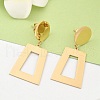 304 Stainless Steel Dangle Stud Earrings EJEW-Z098-14G-3