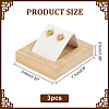 DELORIGIN 3Pcs Rectangle Wood Earring Display Stands EDIS-DR0001-05A-2
