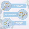 SUPERFINDINGS 4Pcs 2 Colors Alloy with Iron Keychain KEYC-FH0001-47-4