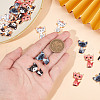 DELORIGIN 48Pcs 6 Styles Alloy Enamel Pendants ENAM-DR0001-04-3