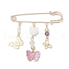Alloy Enamel Charm Pins JEWB-BR00162-4