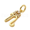 Brass Micro Pave Cubic Zirconia Pendants KK-M273-01G-N-2