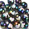 UV Plating Rainbow Iridescent Acrylic Beads X1-OACR-F004-09A-1