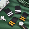AHADERMAKER 4 Pairs 2 Colors Rectangle Polyester Pilot Epaulettes FIND-GA0003-89-4