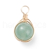 Natural Gemstone Pendants PALLOY-JF01392-2