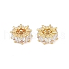 Brass Micro Pave Cubic Zirconia Beads KK-H202-10G-1
