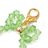 Imitation Austrian Crystal Beads Cherry Pendant Decorations HJEW-JM03240-5